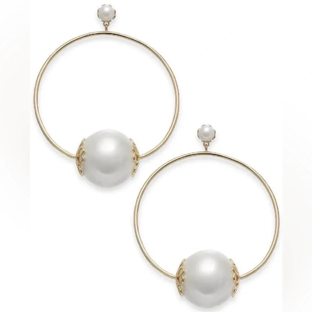 New Kate Spade New York Pearl Gumdrop Stud Earrings Cream Color